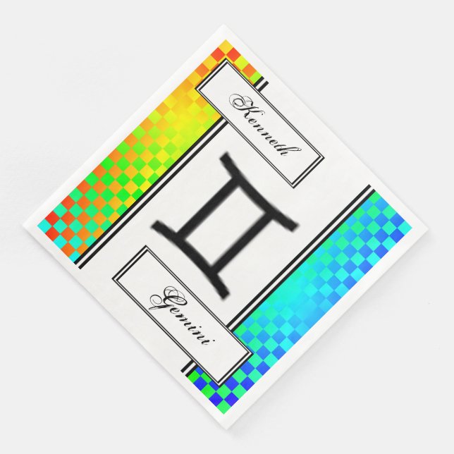 Gemini Zodiac Symbol Standard av Kenneth Yoncich Pappersservett (Hörn)