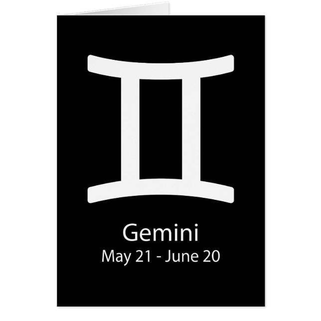 Gemini Zodiac-tecken Astrology Hälsningskort (Framsidan)