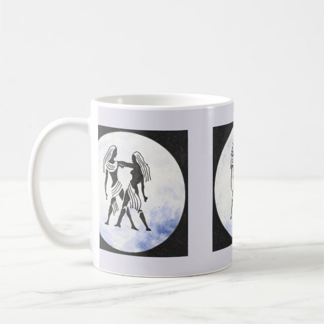 Gemini - Zodiac-tecken Kaffemugg (Vänster)