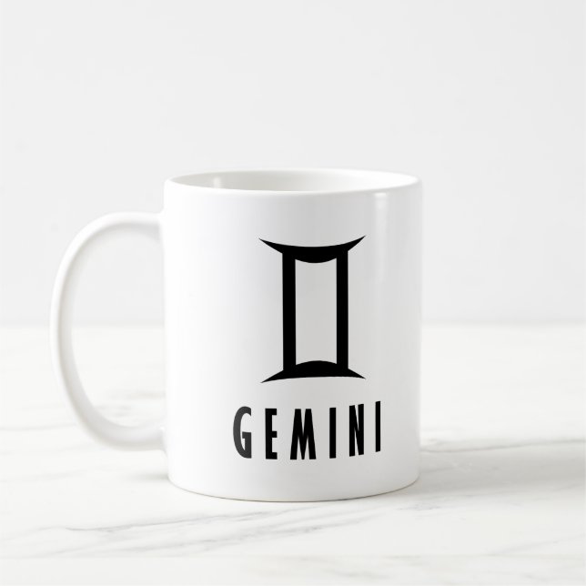 Gemini zodiac-tecken kaffemugg (Vänster)