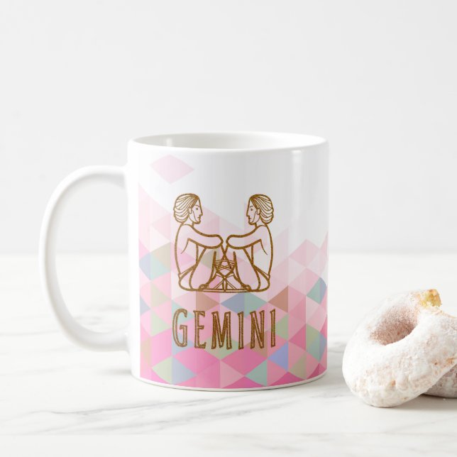 Gemini Zodiac-tecken Kaffemugg (Med munk)