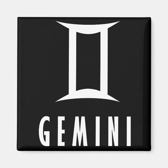Gemini zodiac-tecken magnet (Framsidan)
