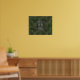 Gemini Zodiac-tecken på Grönt Digital Camo Poster (Living Room 2)