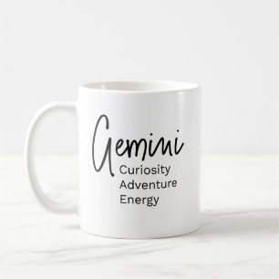 Gemini zodiac-tecken positiva egenskaper kaffemugg