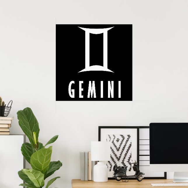 Gemini zodiac-tecken poster (Hemmakontoret)