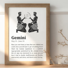 Gemini Zodiac-tecken poster
