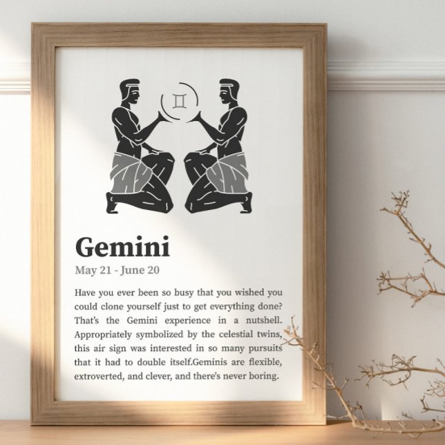 Gemini Zodiac-tecken poster (Skapare uppladdad)