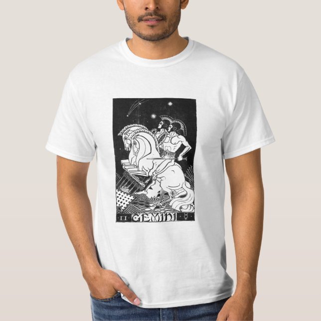 Gemini Zodiac-tecken T Shirt (Framsida)