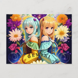 Gemini Zodiac-tecken Vykort