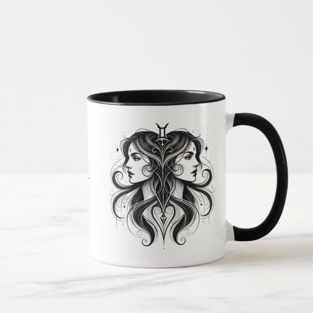 Gemini Zodiac Twin Symbol Astrology Mugg (Höger)