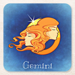 gemini zodiac underlägg papper kvadrat