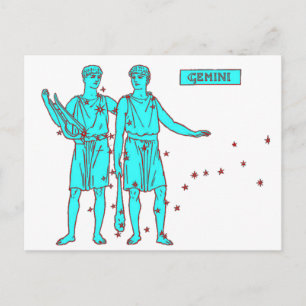 Gemini Zodiac Vykort
