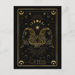 Gemini zodiac vykort