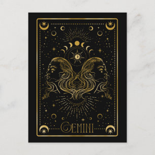 Gemini zodiac vykort