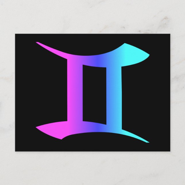 Gemini Zodiac-vykort Vykort (Framsida)