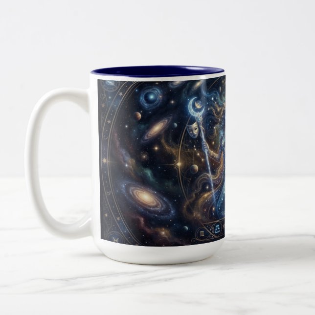 Gemini Zodiak Kaffe Mugg (Vänster)