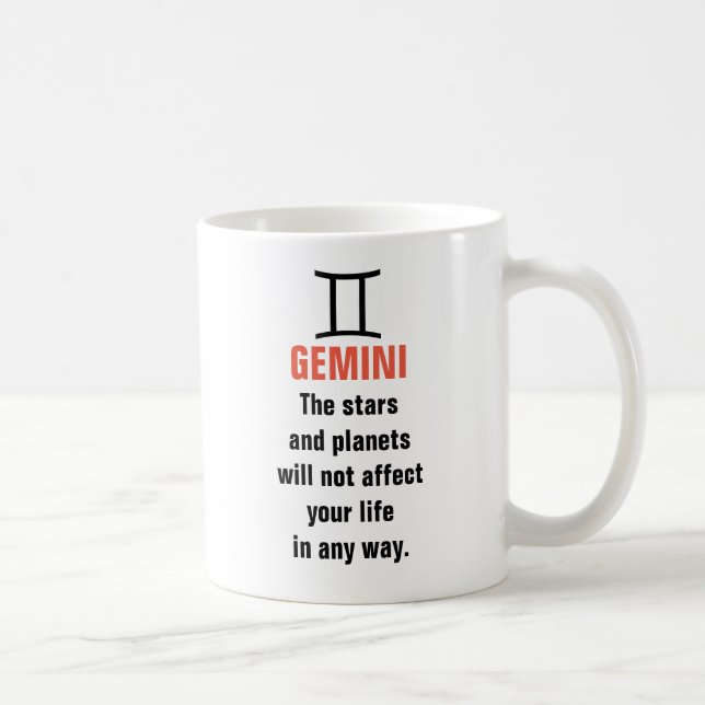 Geminihoroskop - stjärnorna och planen ska inte kaffemugg (Höger)