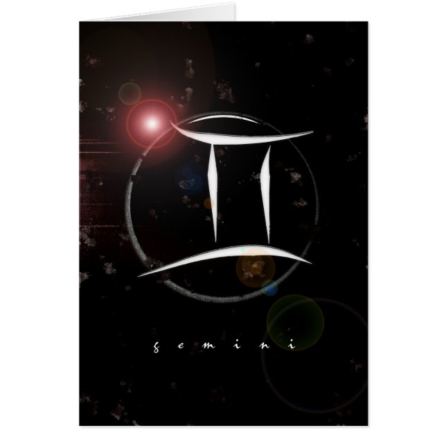 geminikort hälsningskort (Framsidan)