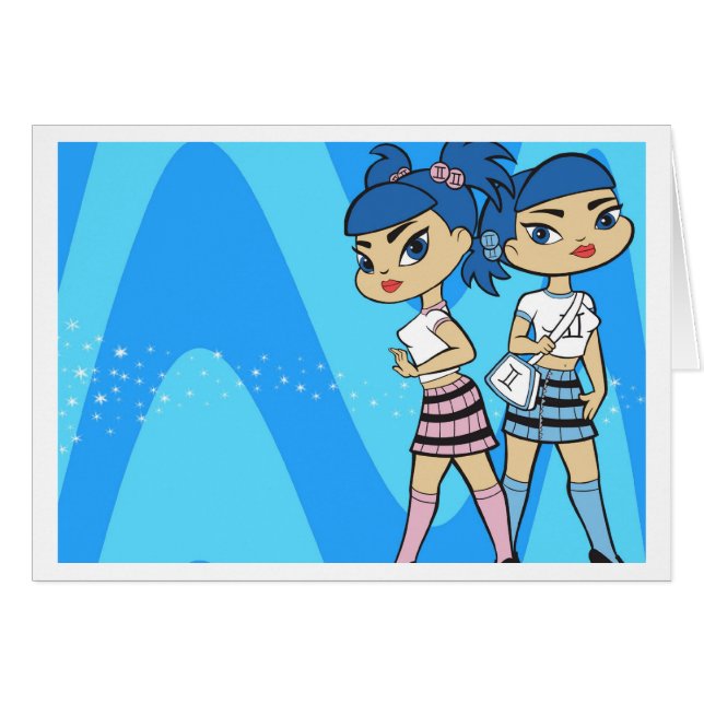 Geminikort Hälsningskort (Framsidan Horizontal)