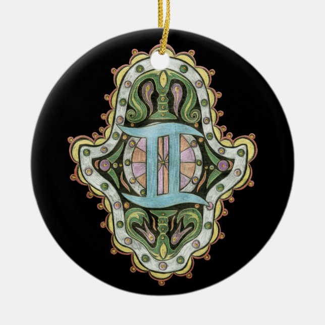 Geminiprydnad Julgransprydnad Keramik (Framsidan)