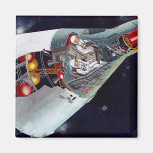 Geminirymdskepputklipp Magnet