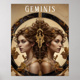 Geminis Female Astrological Poster