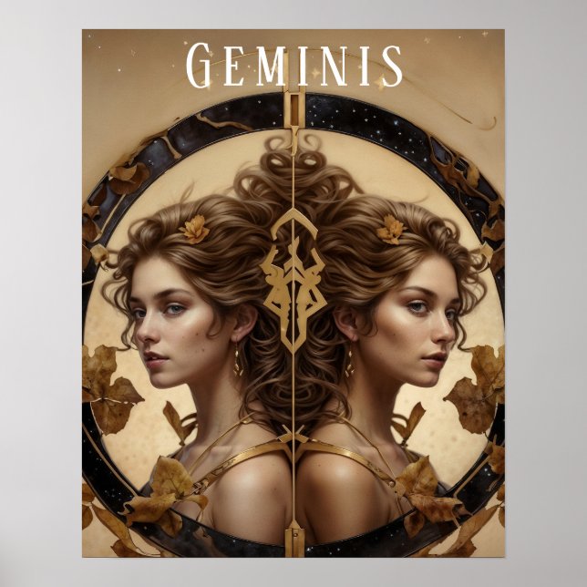 Geminis Female Astrological Poster (Framsidan)