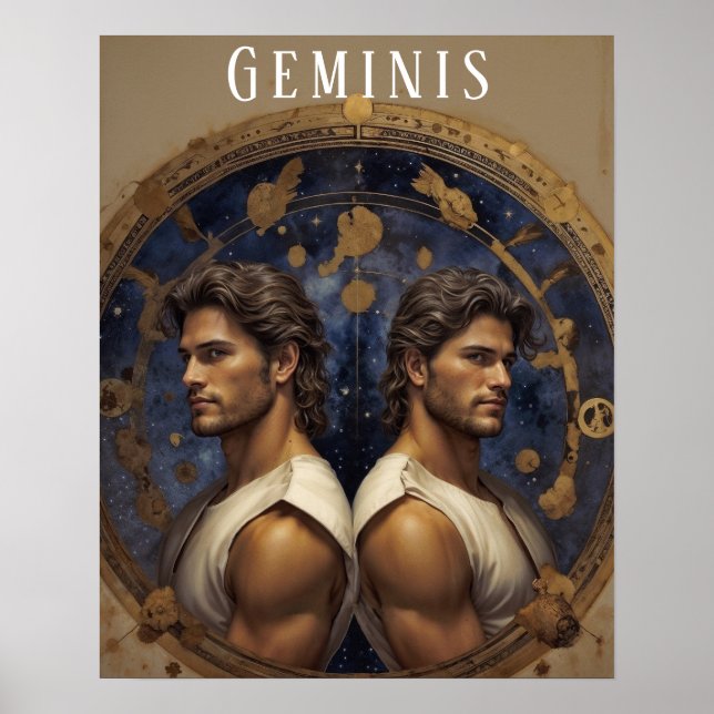 Geminis Male Astrological Poster (Framsidan)
