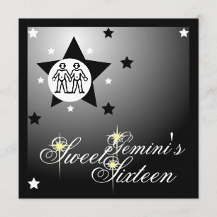 Geminis Sexton-Skräddarsy den Zodiacal Inbjudningar