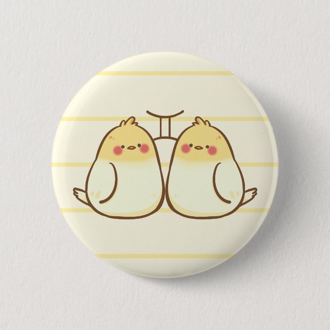 GeminiZodiacdjur knäppas Knapp (Framsida)