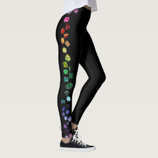 Gems multifärgad, svart skins Gemstones Leggings