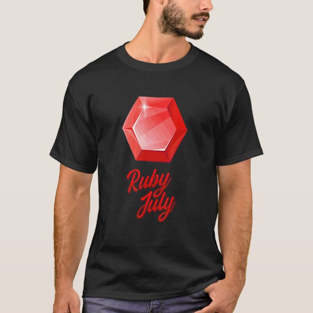 Gems Precious Stones Minerals Gemstones Ruby Jul T Shirt (Framsida)