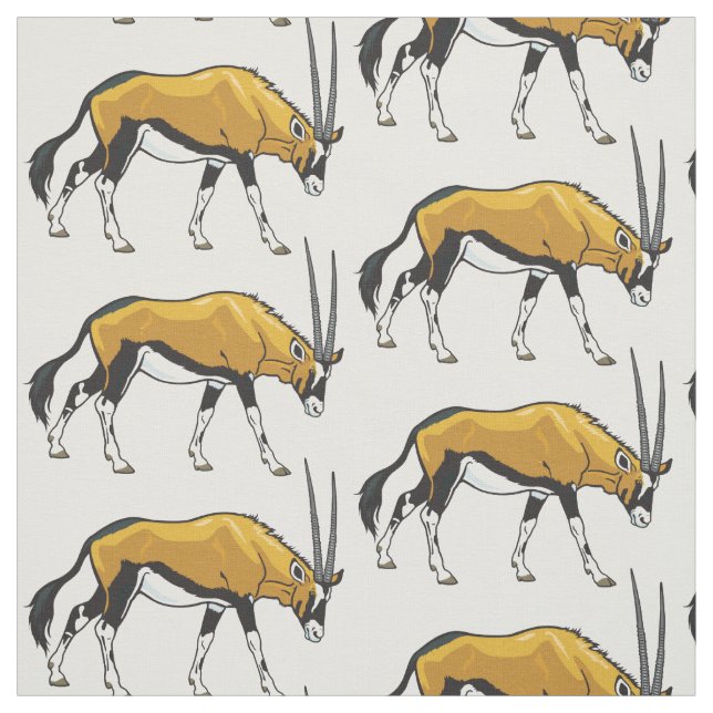 Gemsbok, gemsbuck eller sydafrikansk oryx tyg (Provkarta)