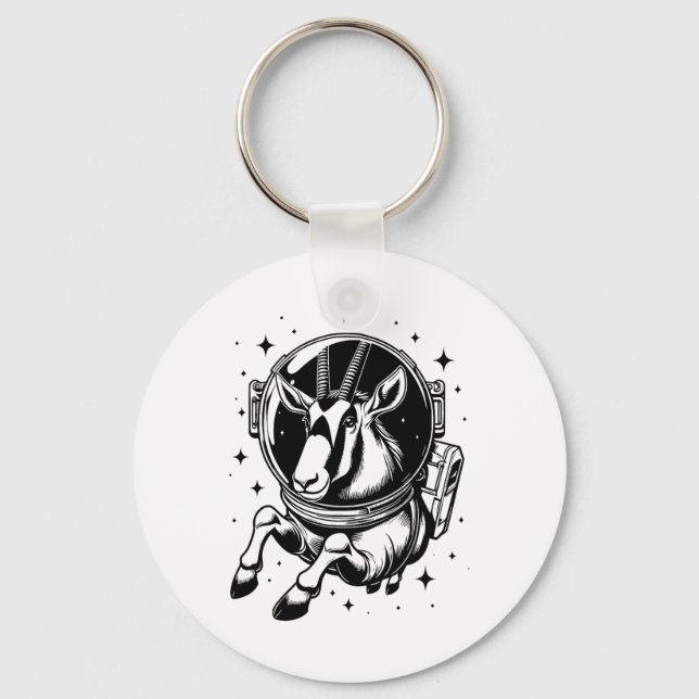 Gemsbok Pappa Mamma Space - Astronaut Gemsbok Nyckelring (Framsida)