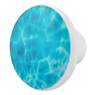 Gemstenmönster, blått Larimar/Atlantis sten Knopp