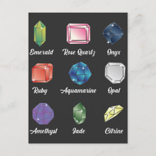 Gemstone Älskare Jewelry Geolog Crystal Hunter Vykort