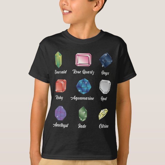 Gemstone Älskare judisk geolog Crystal Hunter T Shirt (Framsida)