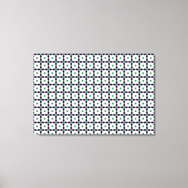 Gemstone Art, Grönt och Lila Canvastryck (Framsida)