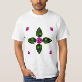 Gemstone Art, Lila Grönt T Shirt