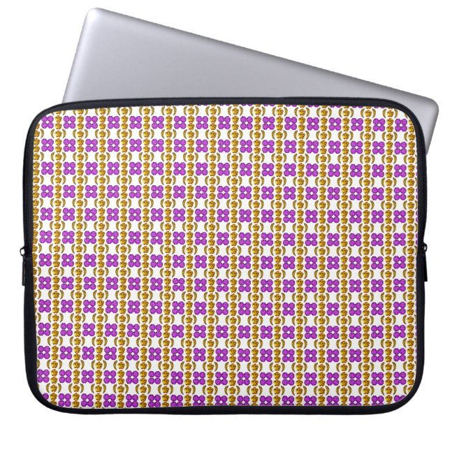 Gemstone Art Lila Orange Laptop Fodral (Framsidan)