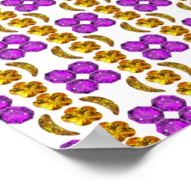 Gemstone Art Lila Orange Poster (Hörn)