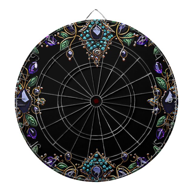 Gemstone Blommigt Dartboard Darttavla (Framsidan)