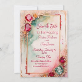 Gemstone bröllop spara datumet