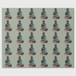 Gemstone Buddha som slår in papper Presentpapper