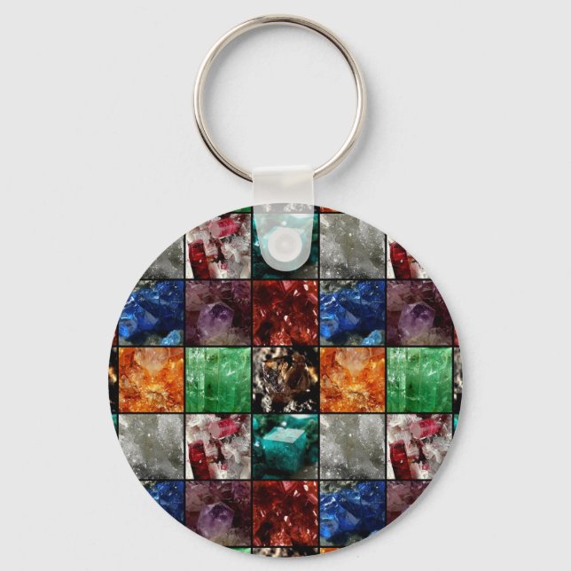 Gemstone Collage Keychain Nyckelring (Framsida)