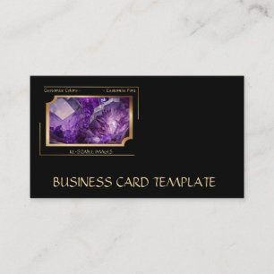 Gemstone Crystal Amethyst Jewelry Affärskort Visitkort