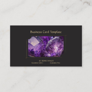 Gemstone Crystal Jewel Amethyst Visitkort