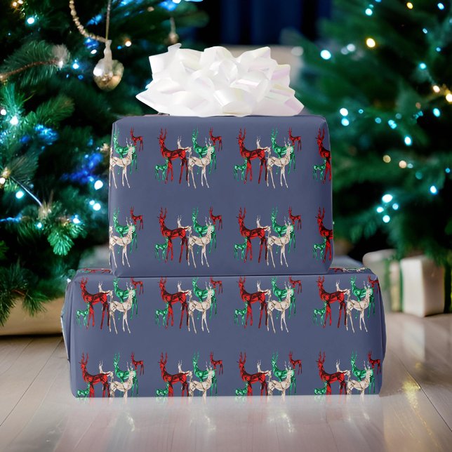 Gemstone Crystal Reindeer Christmas Holiday Presentpapper (Skapare uppladdad)
