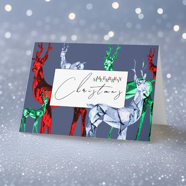Gemstone Crystal Reindeer God jul Helgdag Kort (Skapare uppladdad)