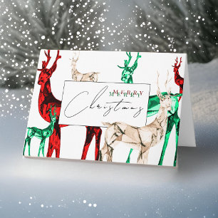 Gemstone Crystal Reindeer God jul Helgdag Kort